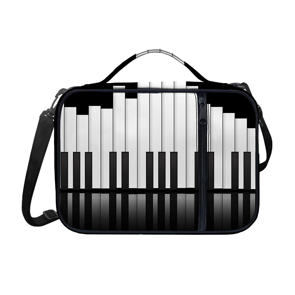 Black And White Piano Keyboard Print Shoulder Strap Bible Bag
