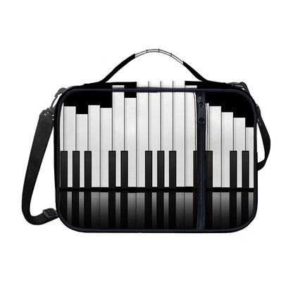 Black And White Piano Keyboard Print Shoulder Strap Bible Bag