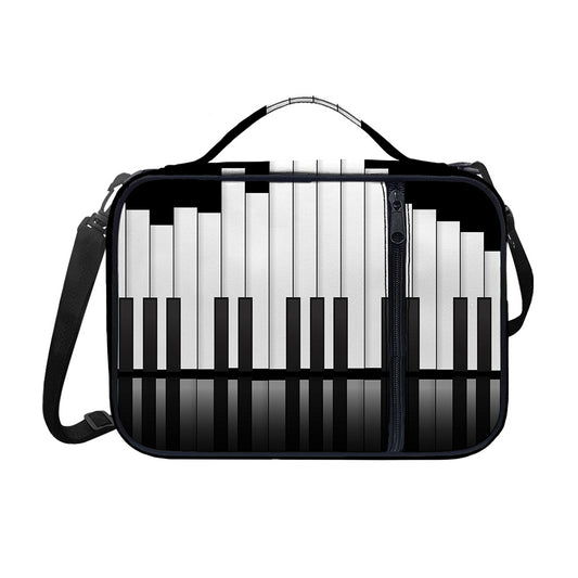 Black And White Piano Keyboard Print Shoulder Strap Bible Bag