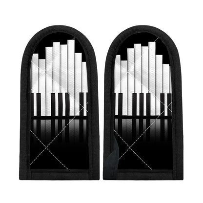 Black And White Piano Keyboard Print Skillet Handle Cover
