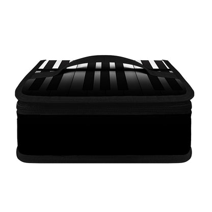 Black And White Piano Keyboard Print Small Lunch Bag