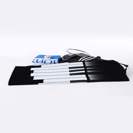 Black And White Piano Keyboard Print Sports Towel