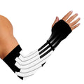 Black And White Piano Keyboard Print Sun Protection Arm Sleeves