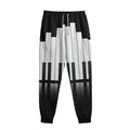 Black And White Piano Keyboard Print Sweatpants