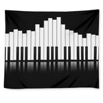 Black And White Piano Keyboard Print Tapestry