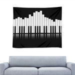 Black And White Piano Keyboard Print Tapestry