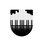 Black And White Piano Keyboard Print Toilet Lid Cover