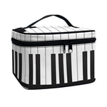 Black And White Piano Keyboard Print Travel Makeup Bag