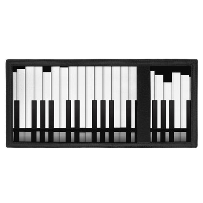 Black And White Piano Keyboard Print Trifold Wallet