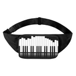 Black And White Piano Keyboard Print Waist Bag
