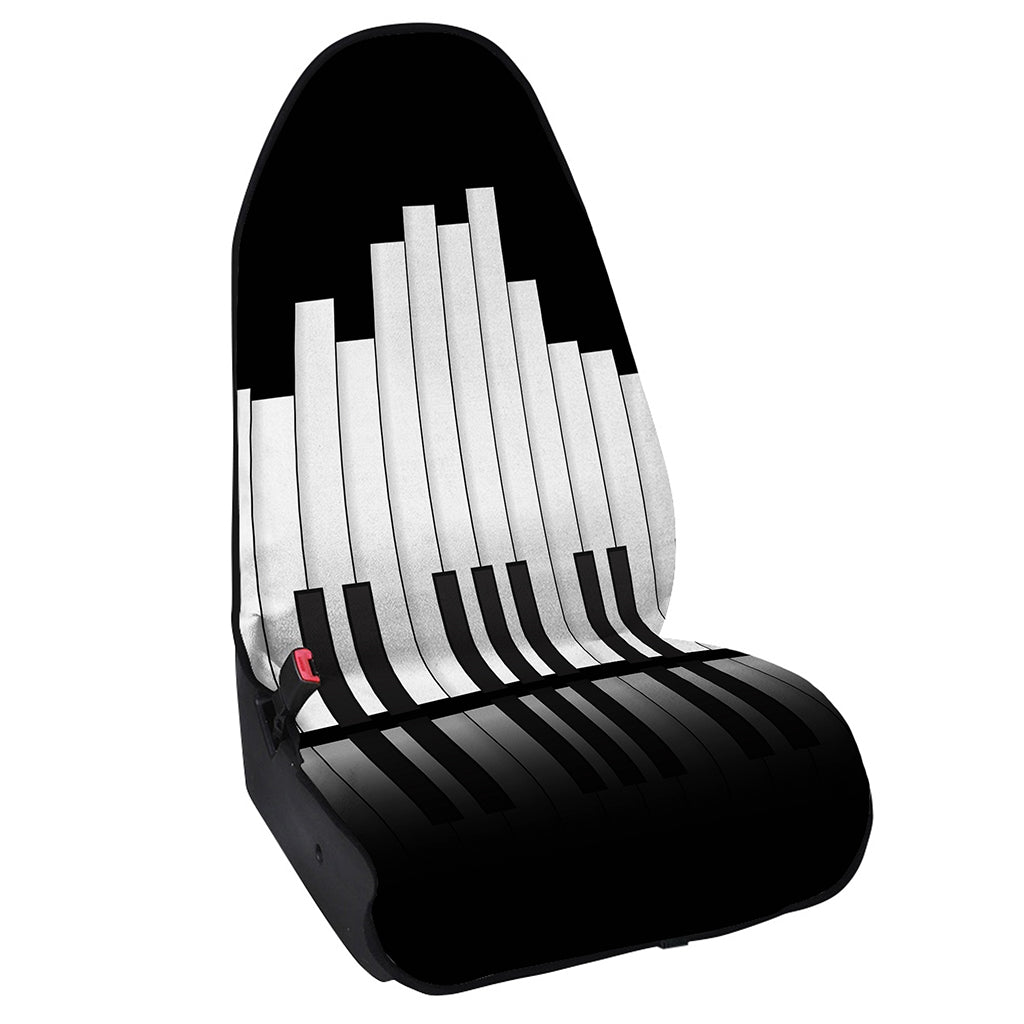 Black And White Piano Keyboard Print Waterproof Car Seat Cover
