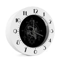Black And White Pisces Sign Print Alarm Clock