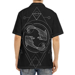 Black And White Pisces Sign Print Aloha Shirt