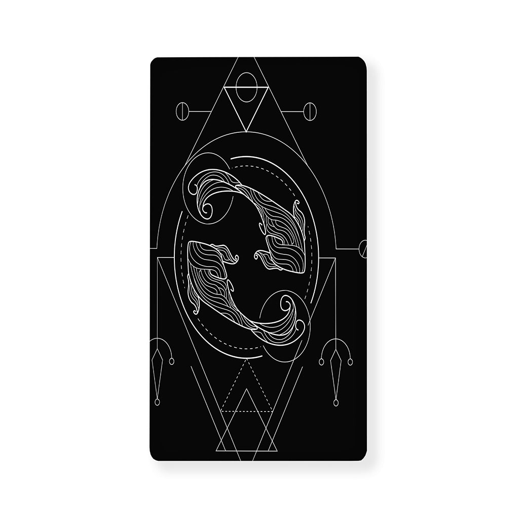 Black And White Pisces Sign Print Baby Crib Sheet