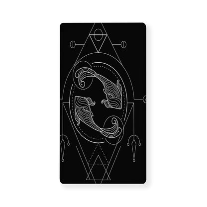 Black And White Pisces Sign Print Baby Crib Sheet
