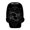 Black And White Pisces Sign Print Baby Seat Cover