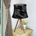 Black And White Pisces Sign Print Bell Lamp Shade