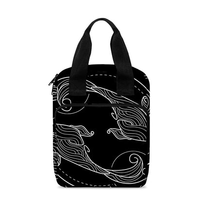 Black And White Pisces Sign Print Bible Tote Bag