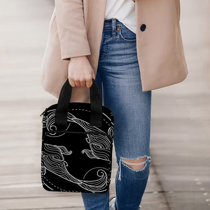 Black And White Pisces Sign Print Bible Tote Bag