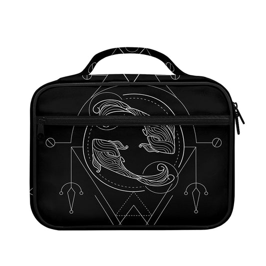 Black And White Pisces Sign Print Briefcase Bible Bag
