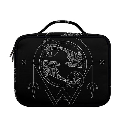 Black And White Pisces Sign Print Briefcase Bible Bag