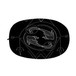 Black And White Pisces Sign Print Car Side Mirror Covers
