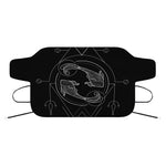 Black And White Pisces Sign Print Car Windshield Snow Cover