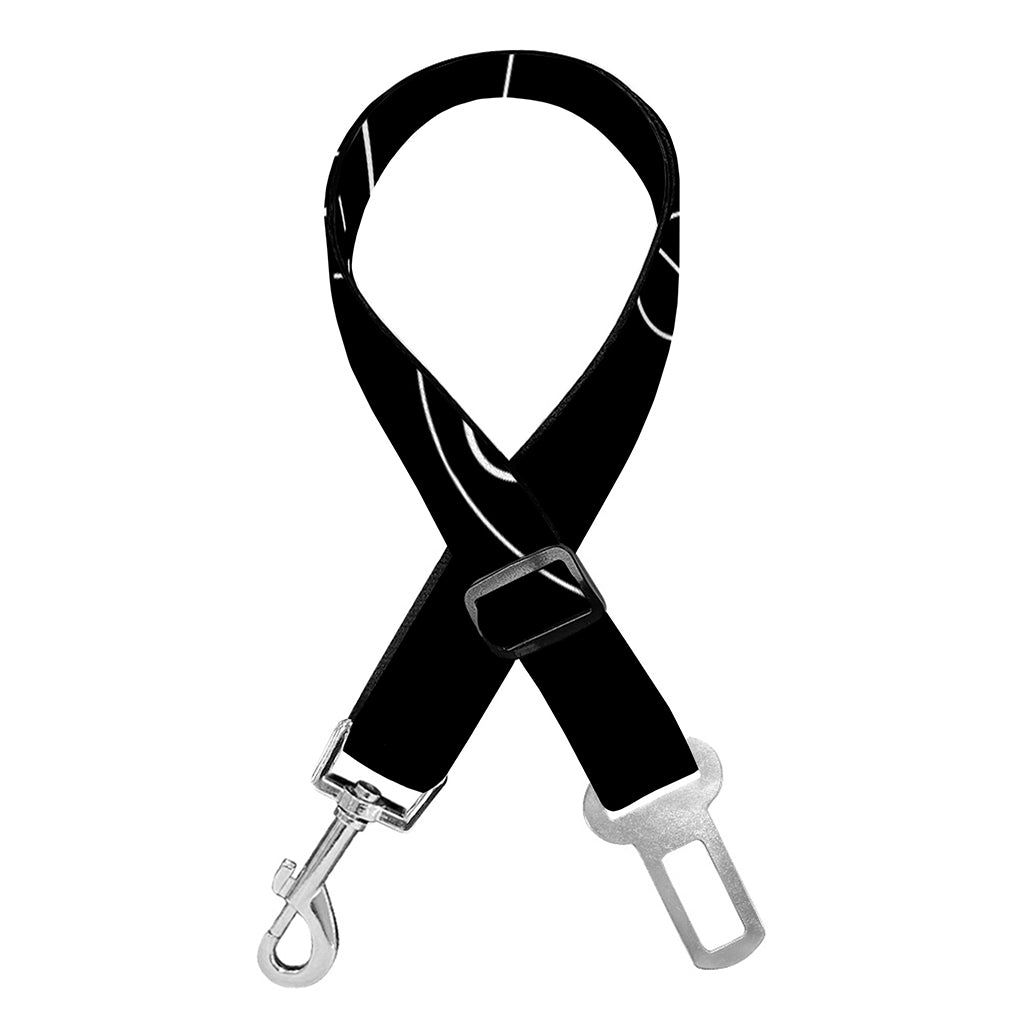 Black And White Pisces Sign Print Dog Seat Belt