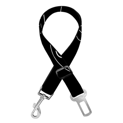 Black And White Pisces Sign Print Dog Seat Belt