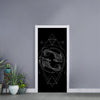 Black And White Pisces Sign Print Door Sticker