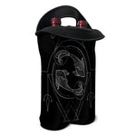 Black And White Pisces Sign Print Double Neoprene Wine Tote