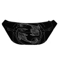 Black And White Pisces Sign Print Fanny Pack