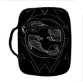 Black And White Pisces Sign Print Front Pocket Bible Bag