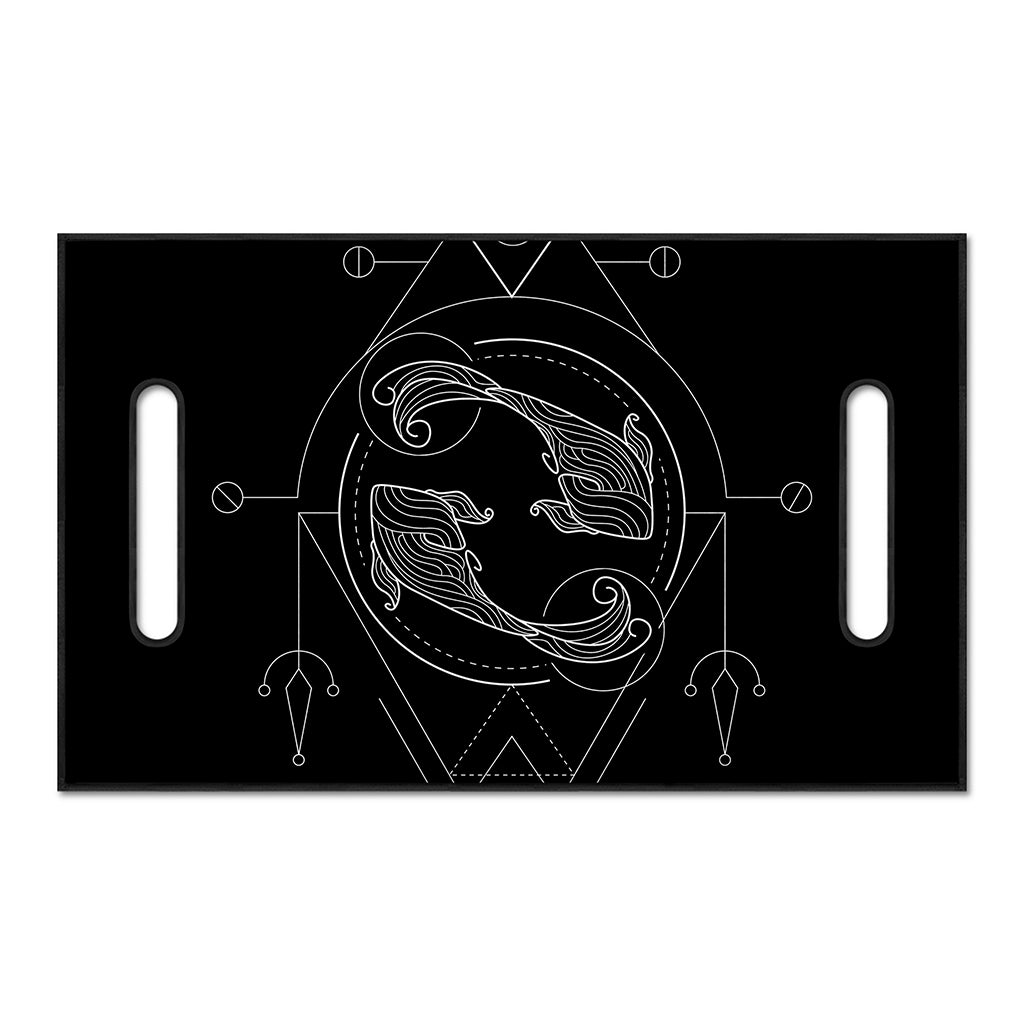 Black And White Pisces Sign Print Golf Cart Seat Cover
