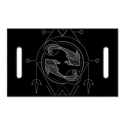 Black And White Pisces Sign Print Golf Cart Seat Cover