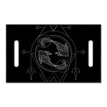 Black And White Pisces Sign Print Golf Cart Seat Cover