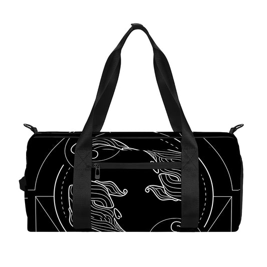 Black And White Pisces Sign Print Gym Bag
