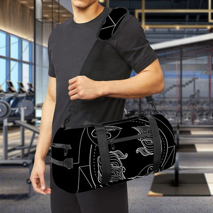 Black And White Pisces Sign Print Gym Bag
