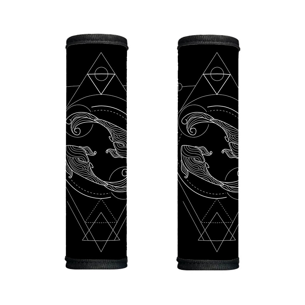 Black And White Pisces Sign Print Handle Covers
