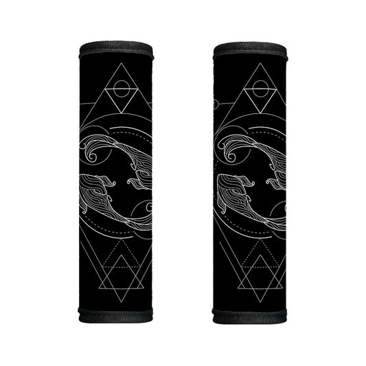 Black And White Pisces Sign Print Handle Covers
