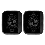 Black And White Pisces Sign Print Handle Covers