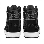 Black And White Pisces Sign Print High Top Leather Sneakers