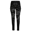 Black And White Pisces Sign Print High-Waisted Pocket Leggings