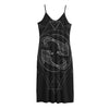 Black And White Pisces Sign Print Jersey Midi Cami Dress