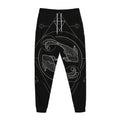 Black And White Pisces Sign Print Jogger Pants