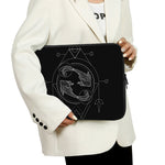Black And White Pisces Sign Print Laptop Sleeve