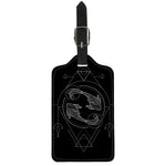 Black And White Pisces Sign Print Luggage Tag