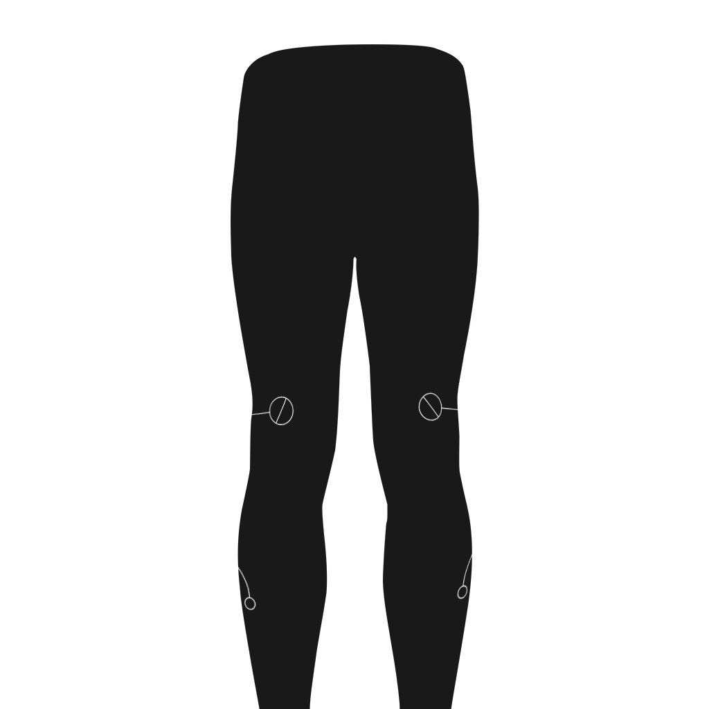Black And White Pisces Sign Print Men's leggings