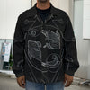 Black And White Pisces Sign Print Men's Shirt Jacket