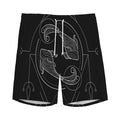 Black And White Pisces Sign Print Men's Athletic Shorts